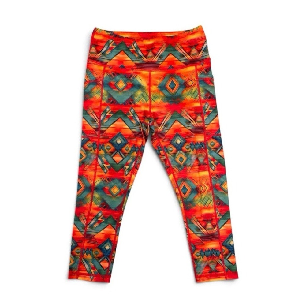 CVG-Constantly Varied Gear Capri Leggings Retired Free Spirit Boho southwest S